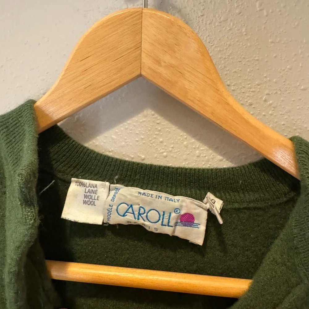 100% Lana Wool and Made in Italy VTG Caroll Paris 2pc Lounge Set - Picture 4 of 13